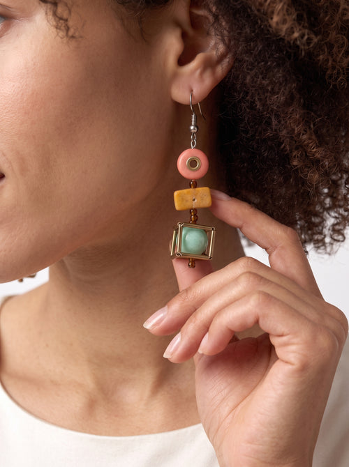 Geometric Muse Dangle Earrings