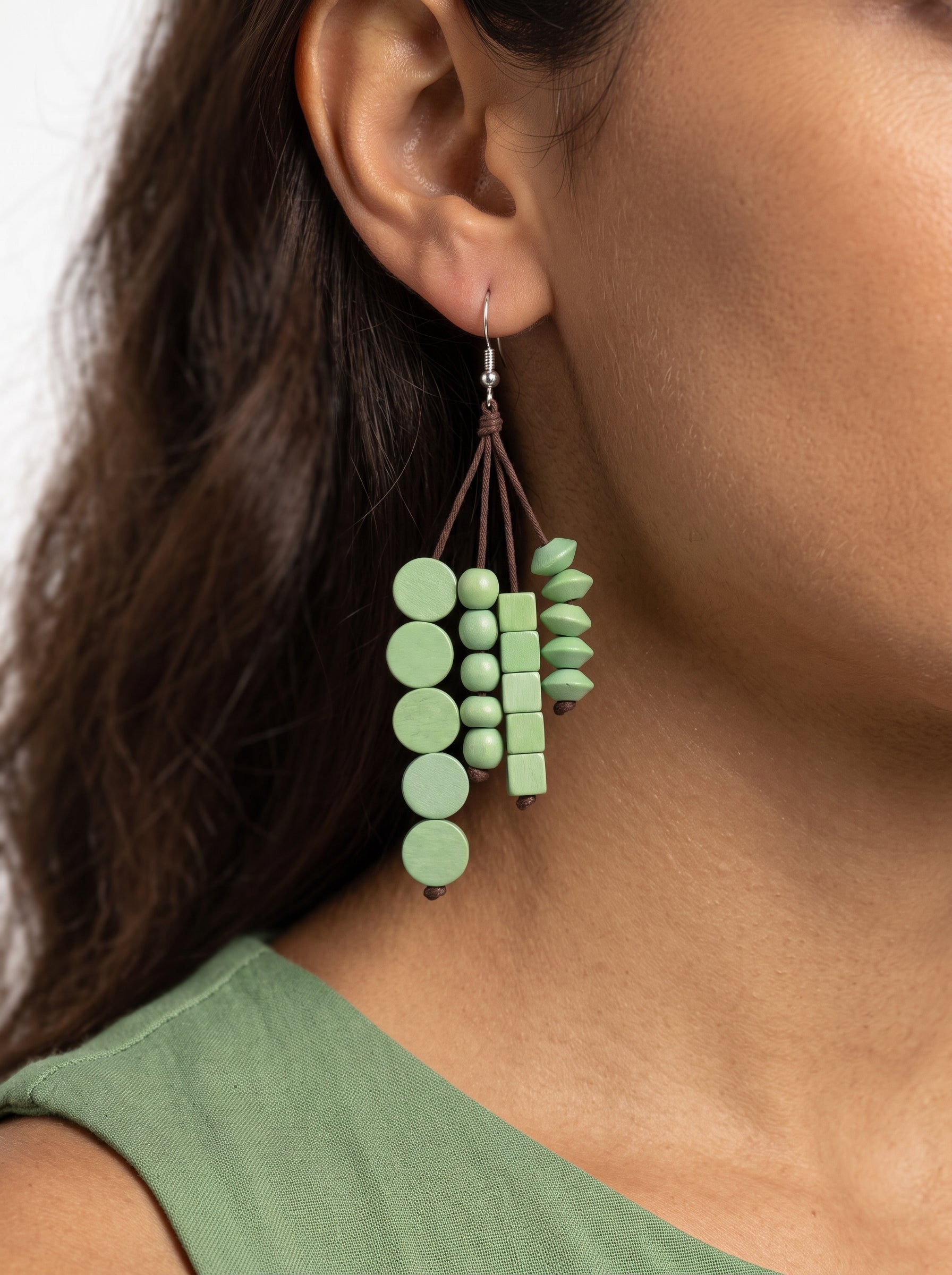 Mint Nova Geometric Dangle Earrings