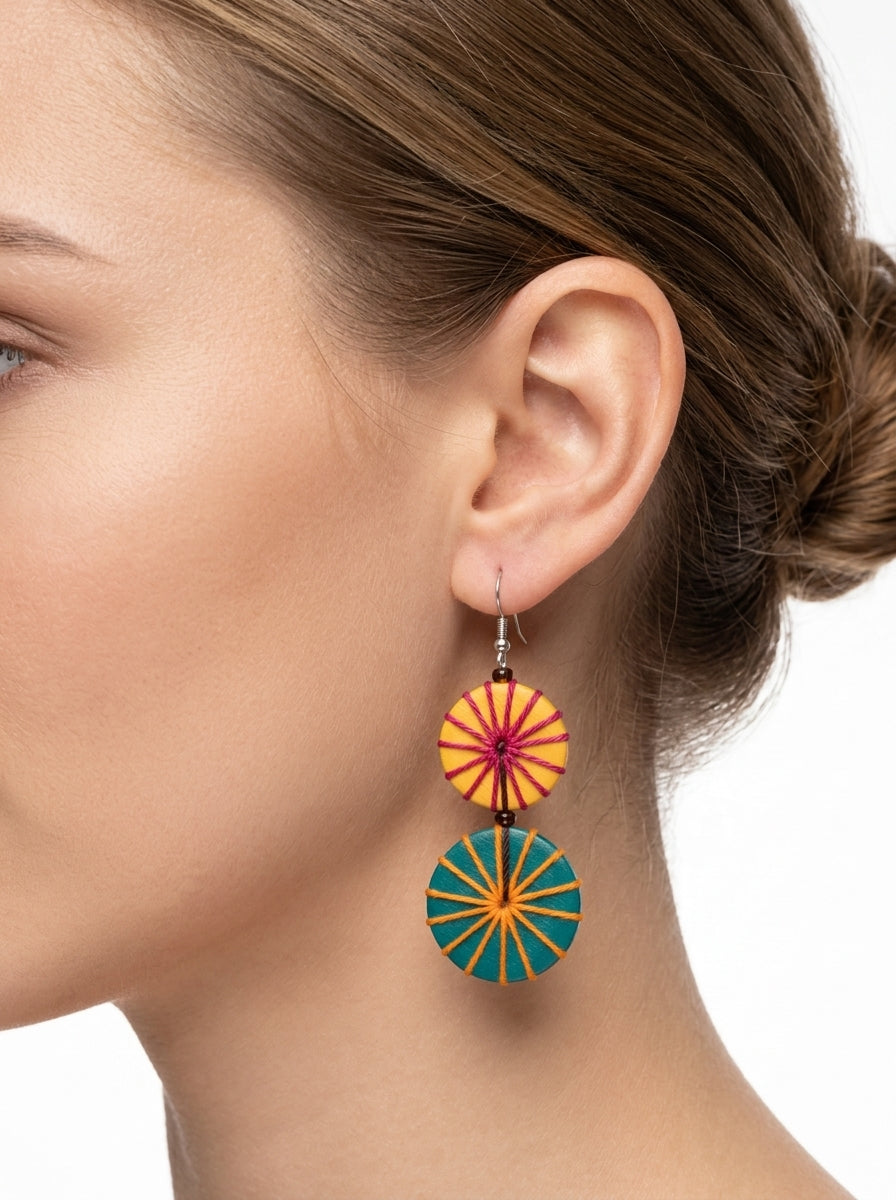 Sol Threaded Drop Earrings