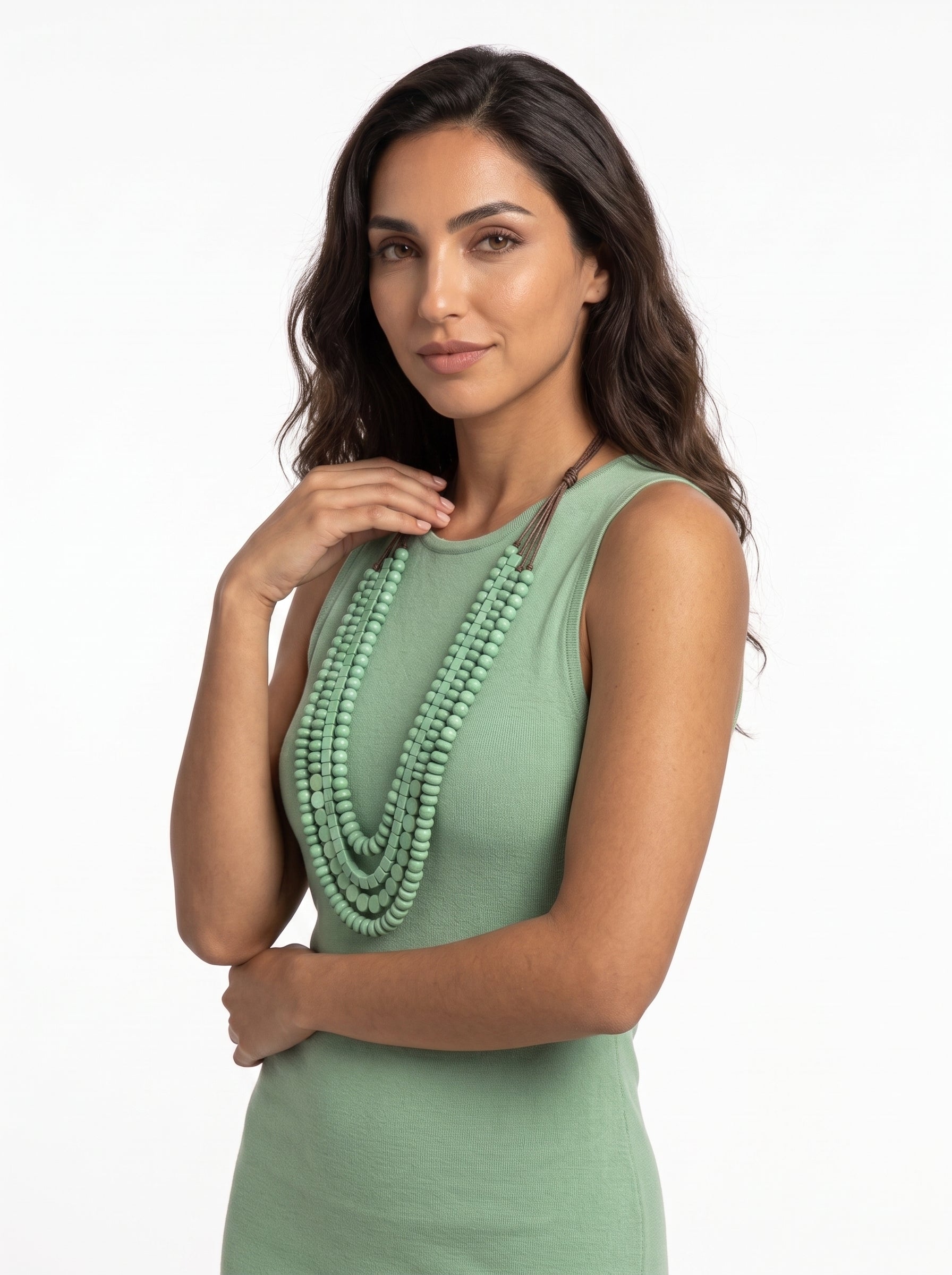 Mint Nova Geometric Tiered Necklace