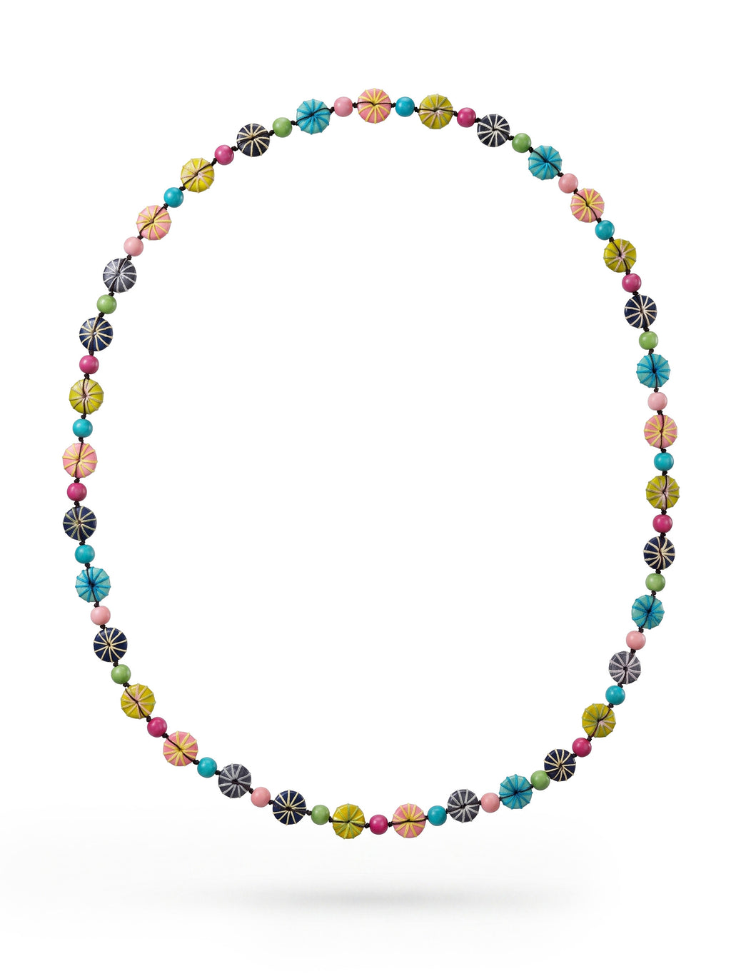Spectrum Threaded Kaleidoscope Long Necklace