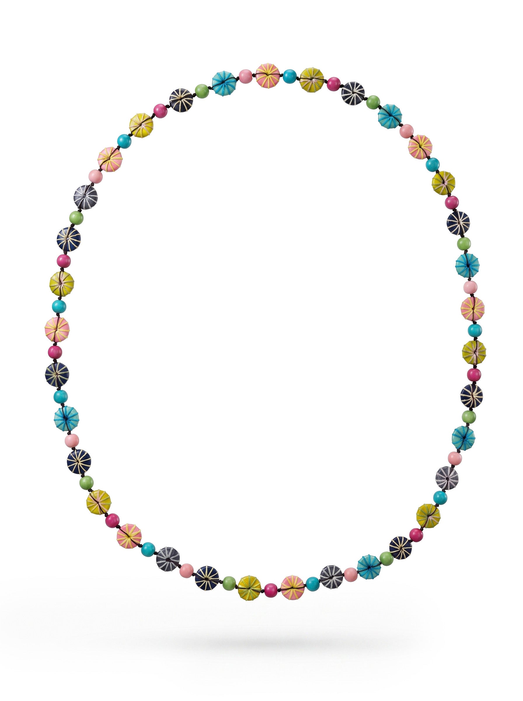 Spectrum Threaded Kaleidoscope Long Necklace