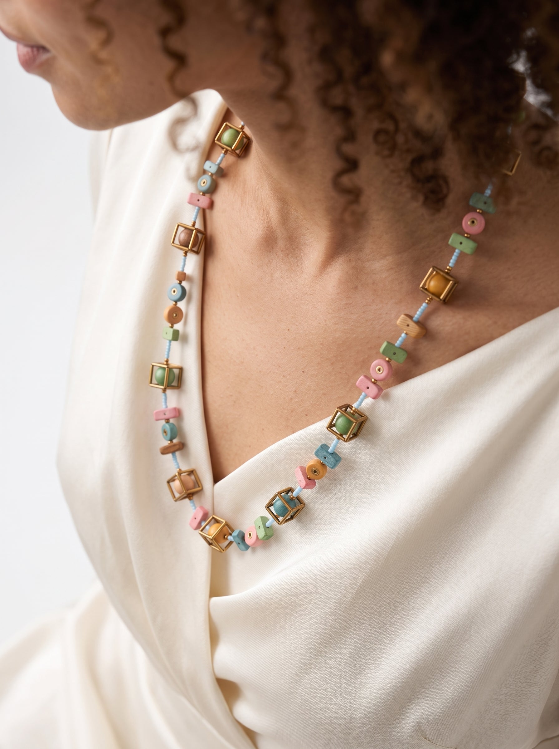 Geometric Muse Long Necklace