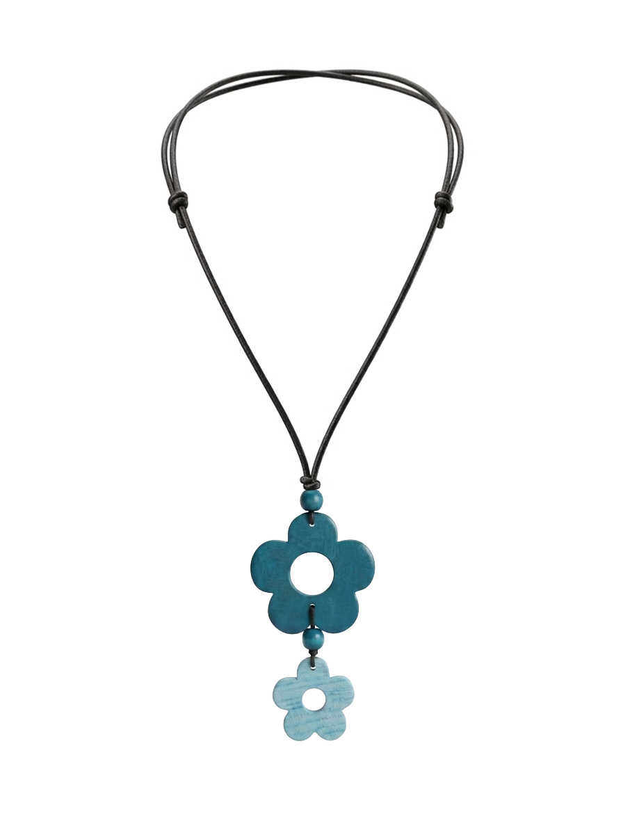Azure Blossom Drop Necklace