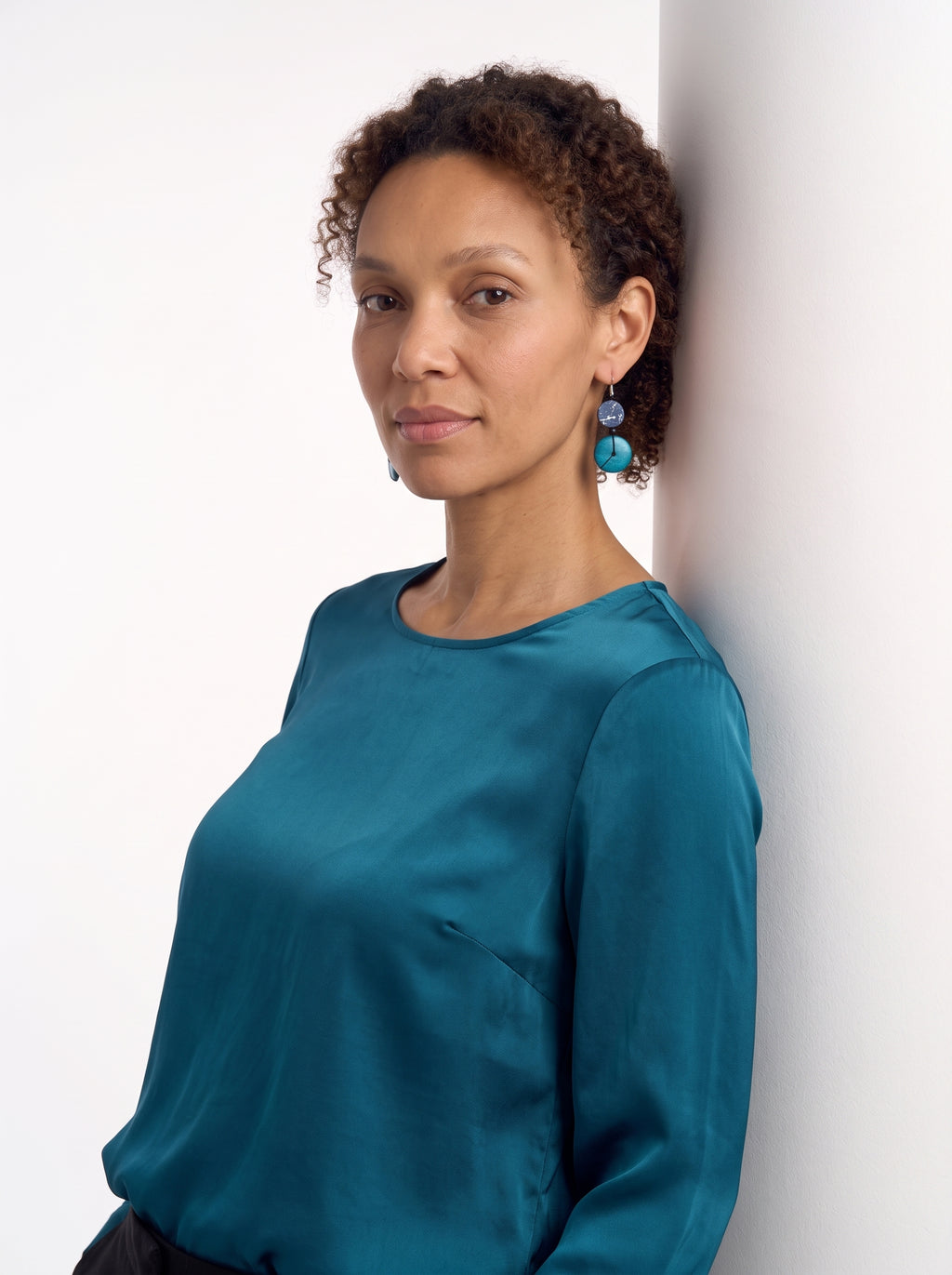 Azure Petal Drop Earrings