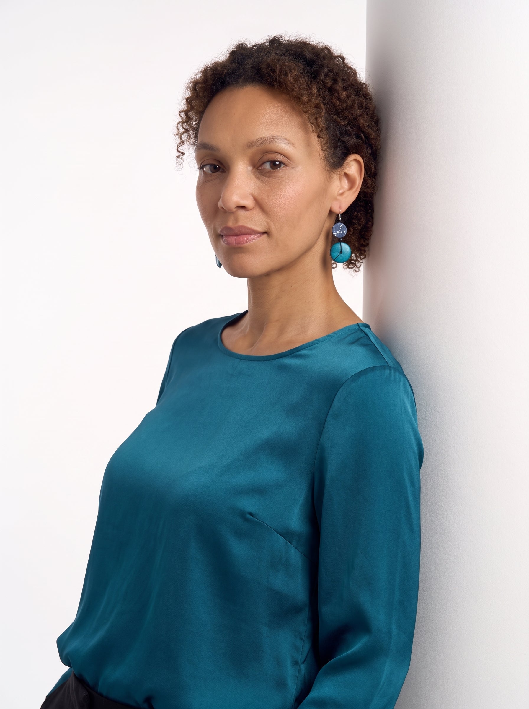 Azure Petal Drop Earrings