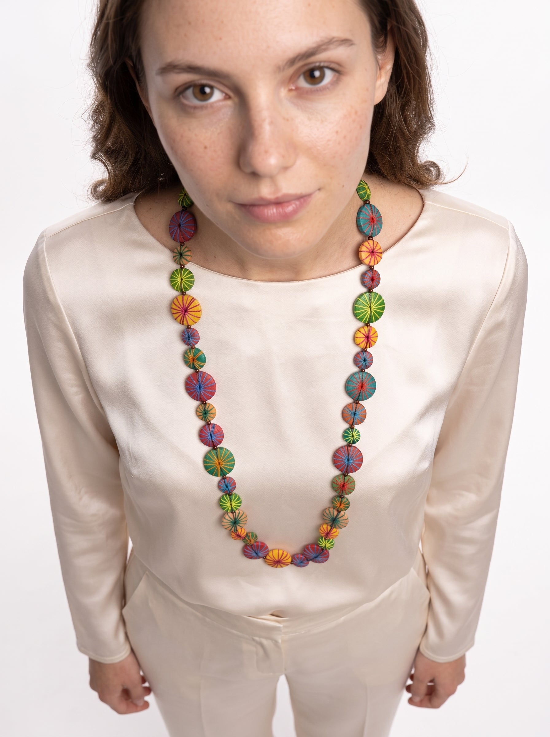 Sol Threaded Kaleidoscope Long Necklace