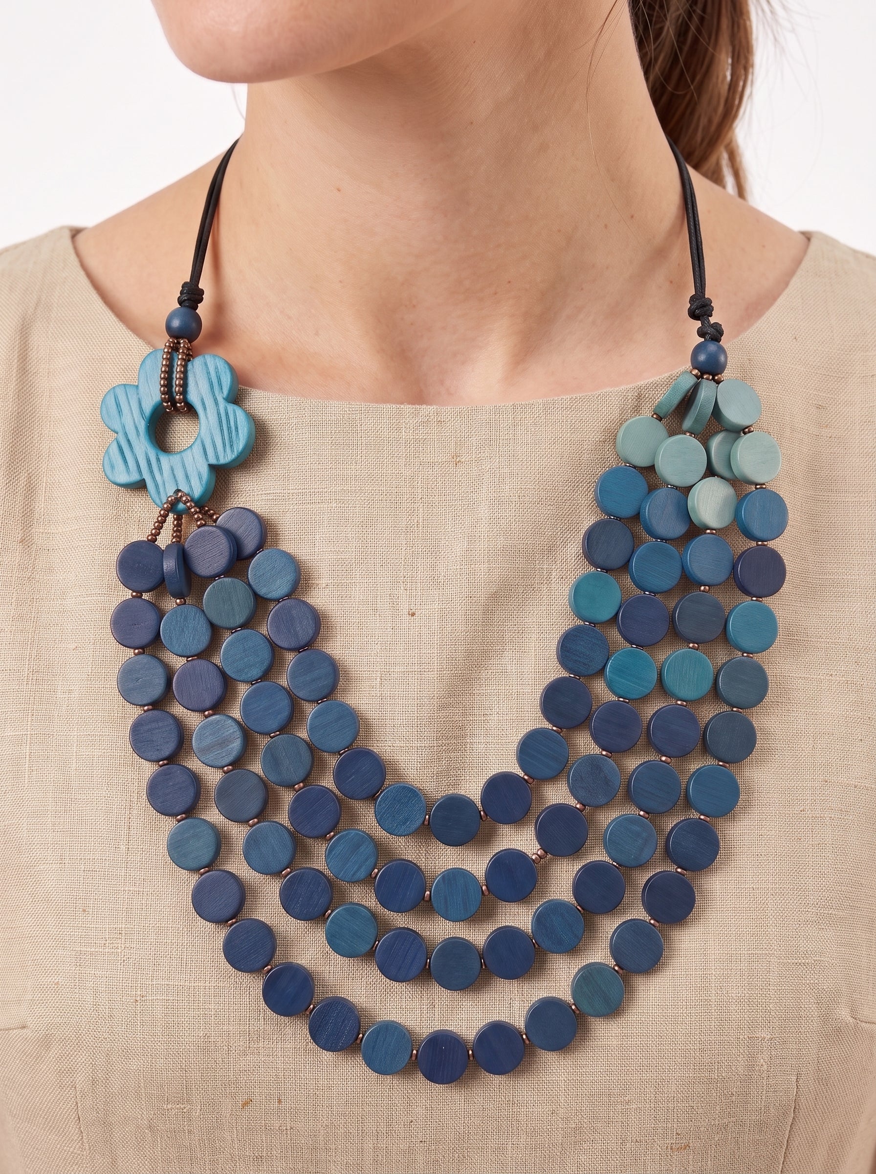 Sol Threaded Ocean Cascade Necklace