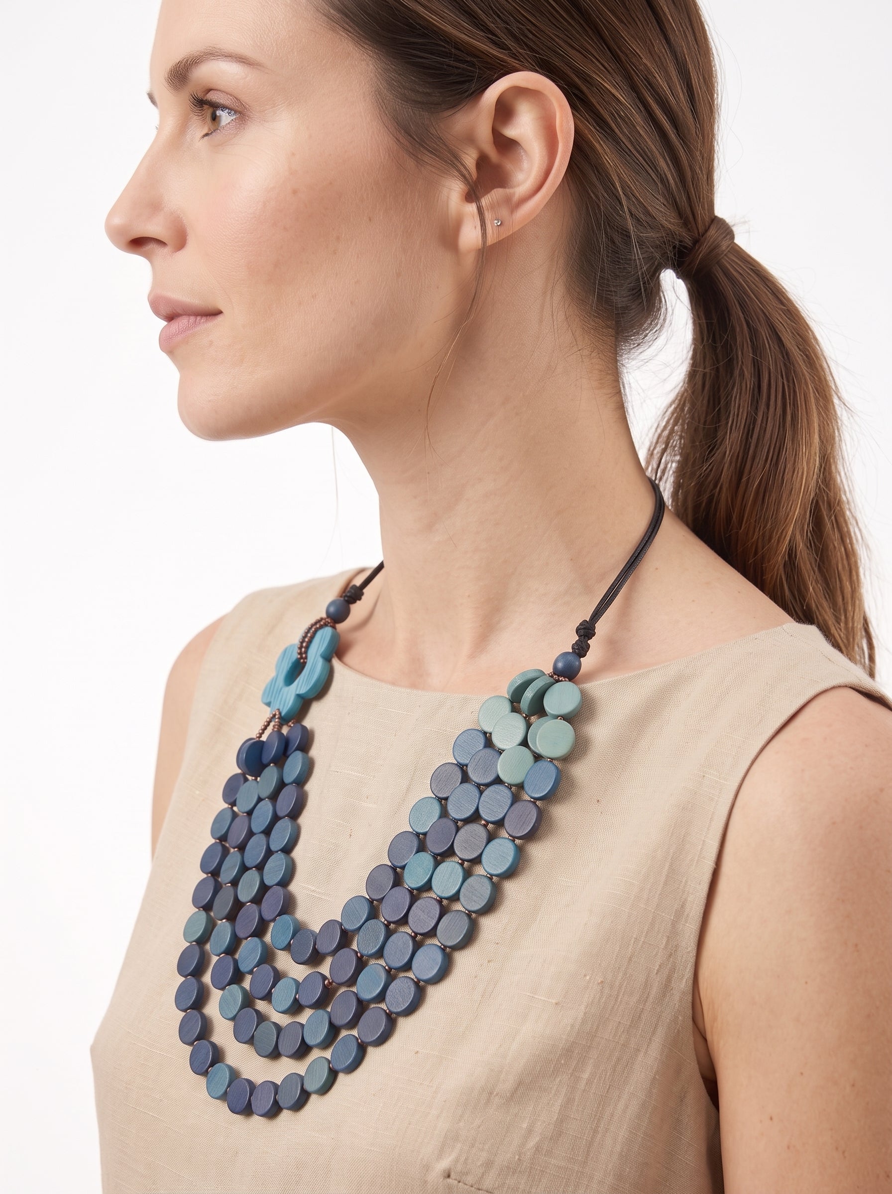 Sol Threaded Ocean Cascade Necklace
