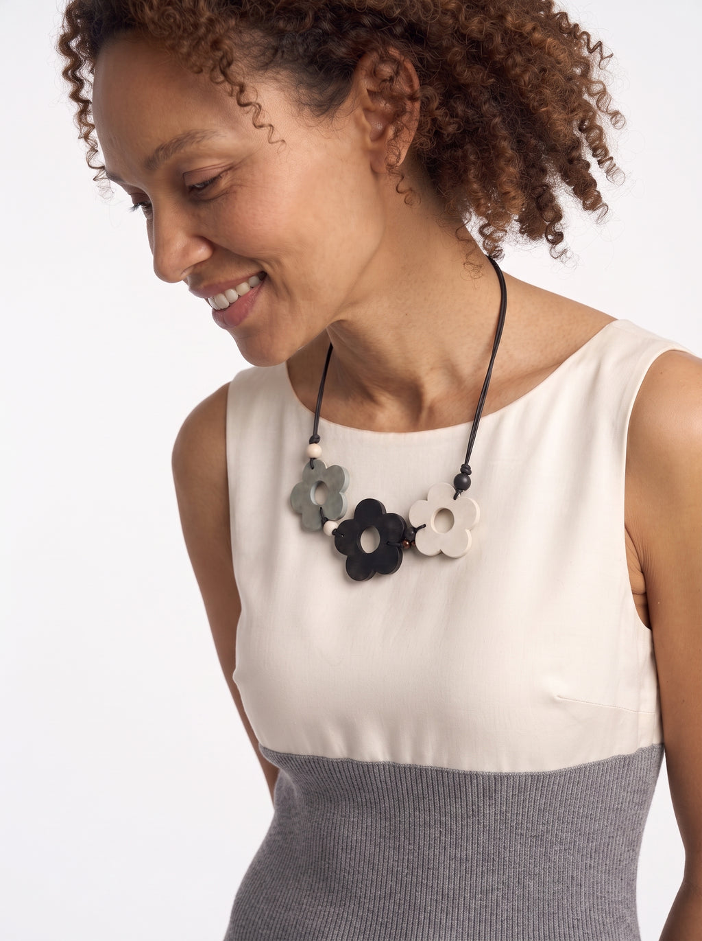 Halo Flora - Monochrome Trio Necklace