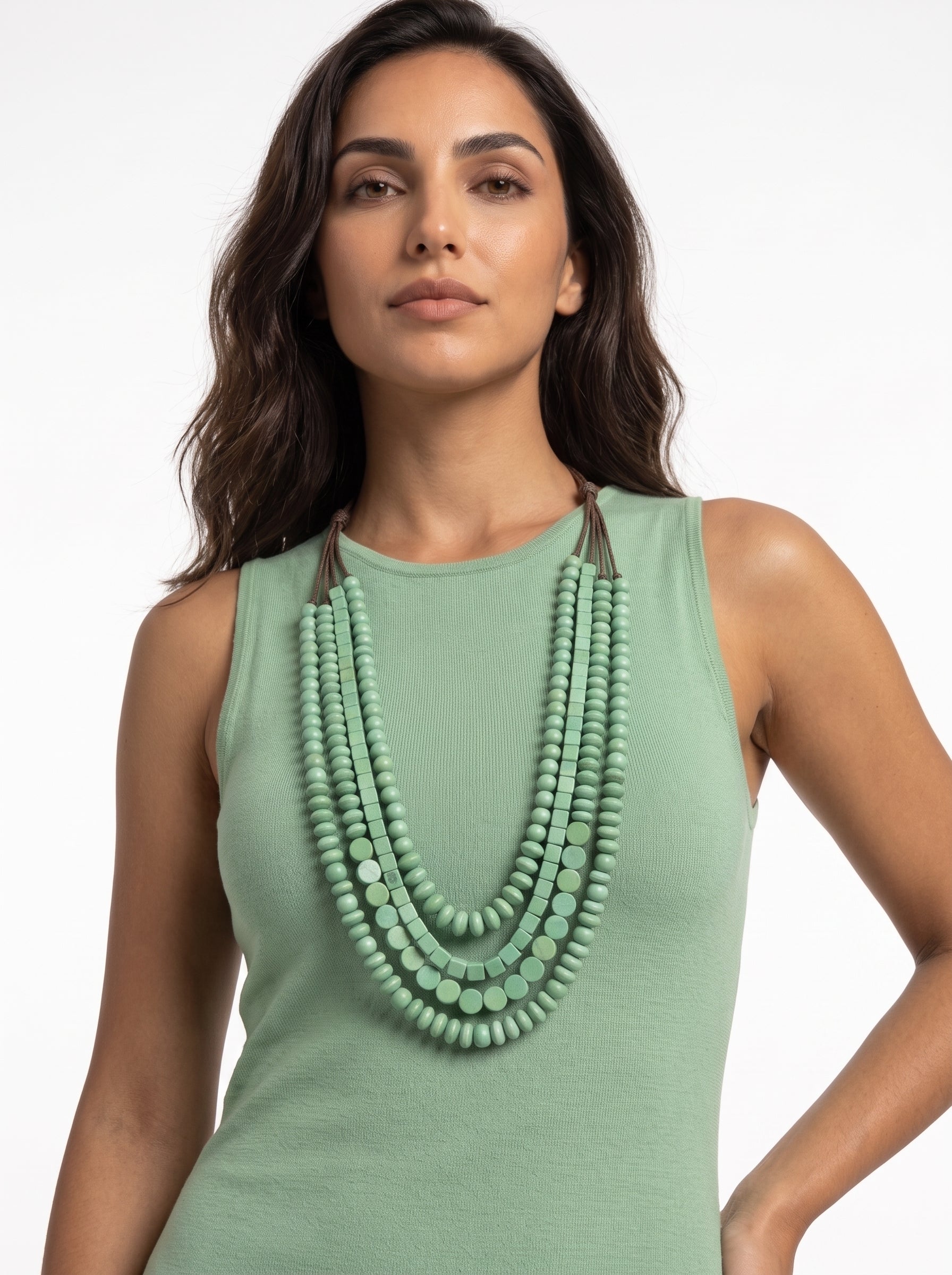Mint Nova Geometric Tiered Necklace